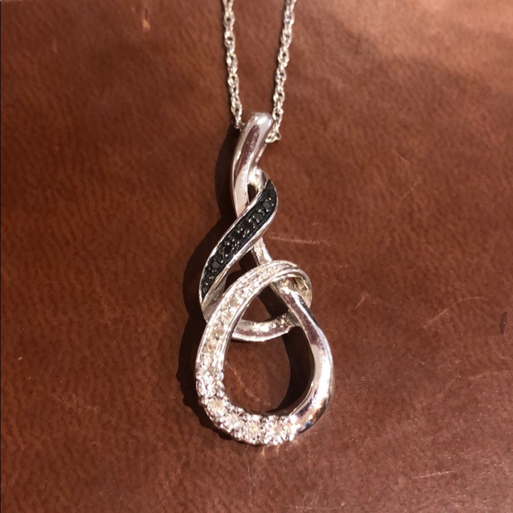 Sapphire and Diamond Pennant Necklace
